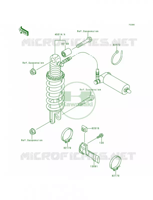 Shock Absorbers Kawasaki MOTOS 600 1996 Ninja ZX-6R  ZX600-F2