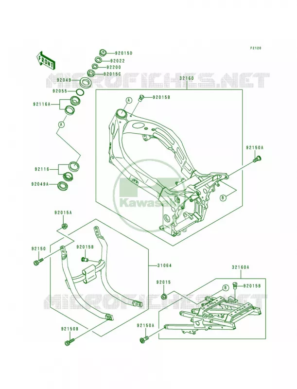 Frame Kawasaki MOTOS 900 1996 Ninja ZX-9R  ZX900-B3