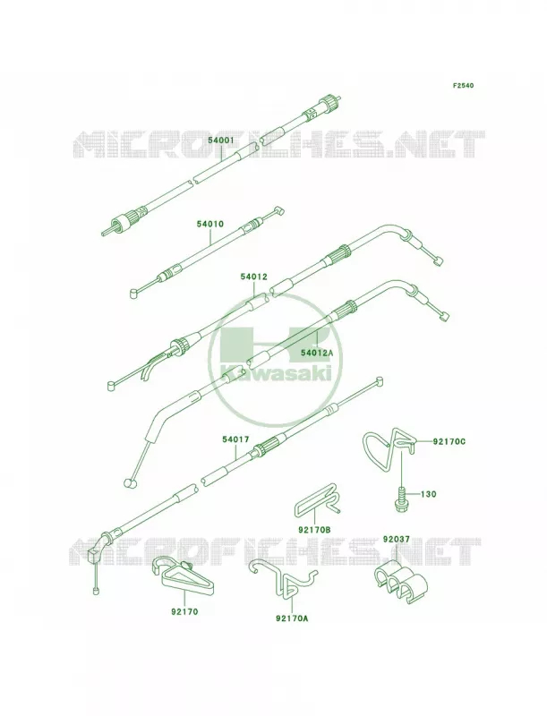 Cables Kawasaki MOTOS 1100 1995 Ninja ZX-11  ZX1100-D3