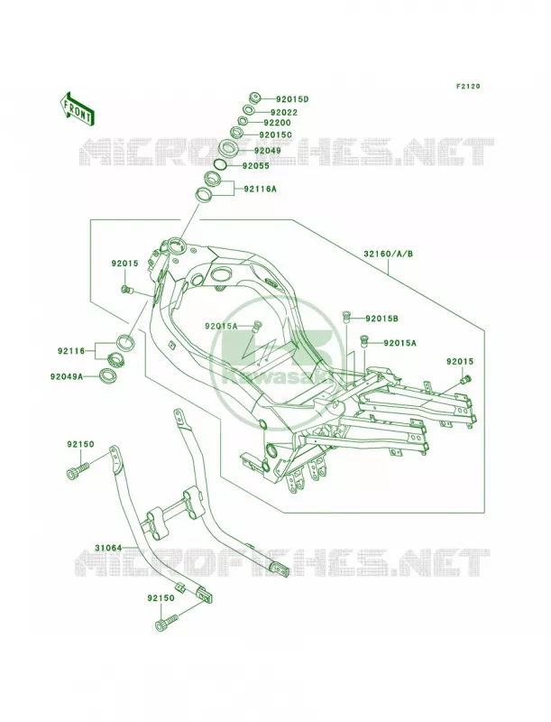 Frame Kawasaki MOTOS 1100 1995 Ninja ZX-11  ZX1100-D3