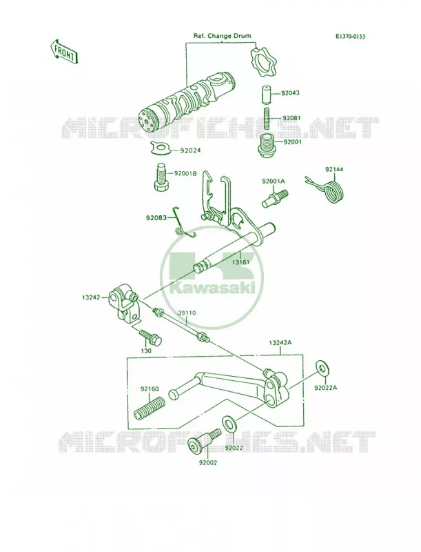 Gear Change Mechanism Kawasaki MOTOS 600 1995 Ninja 600R  ZX600-C8