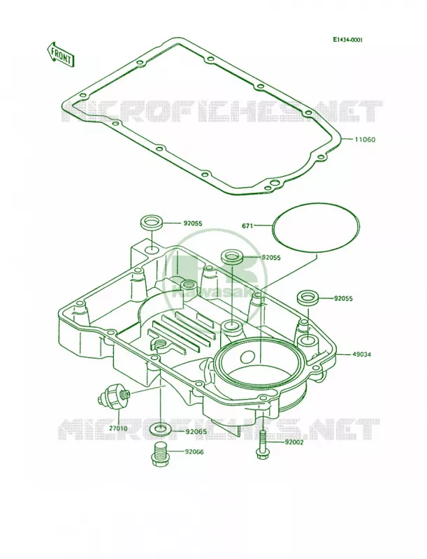 Oil Pan Kawasaki MOTOS 600 1995 Ninja 600R  ZX600-C8