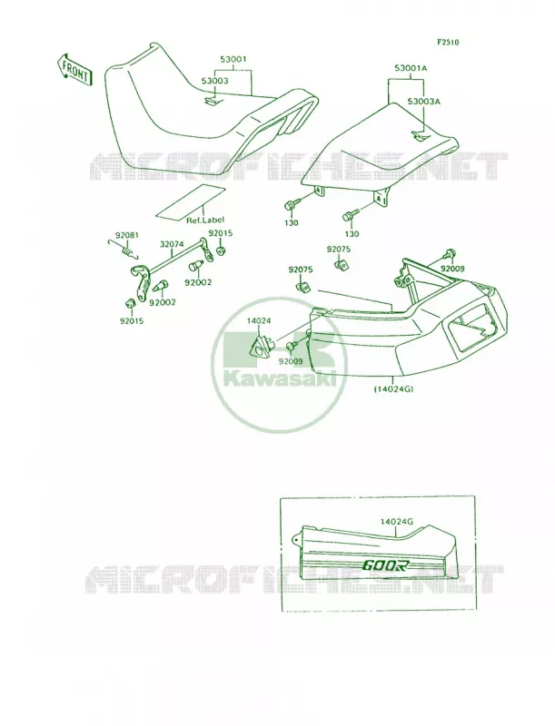 Seat Kawasaki MOTOS 600 1995 Ninja 600R  ZX600-C8