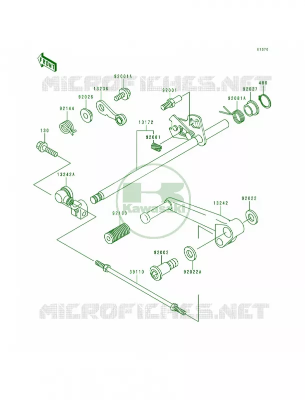 Gear Change Mechanism Kawasaki MOTOS 600 1995 Ninja ZX-6  ZX600-E3