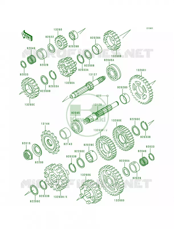 Transmission Kawasaki MOTOS 600 1995 Ninja ZX-6R  ZX600-F1