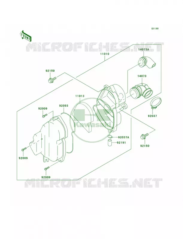 Air Cleaner Kawasaki MOTOS 110 2002 KLX110  KLX110-A1