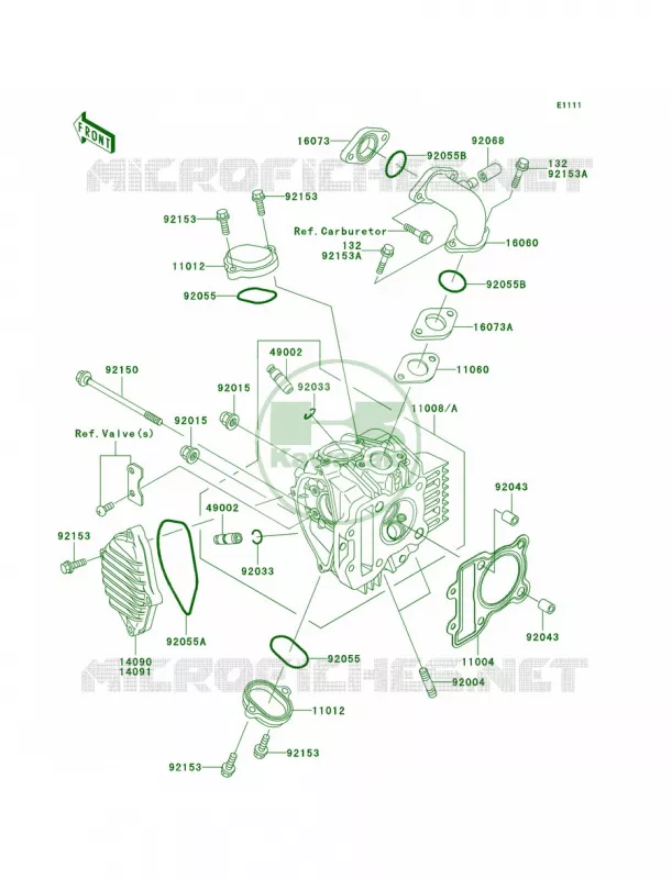 Cylinder Head Kawasaki MOTOS 110 2002 KLX110  KLX110-A1