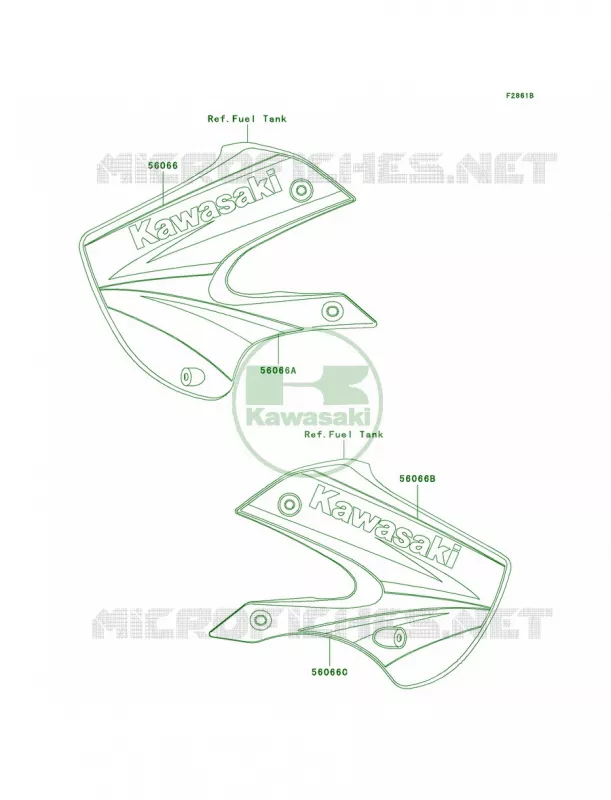 DecalsA3 Kawasaki MOTOS 110 2002 KLX110  KLX110-A1