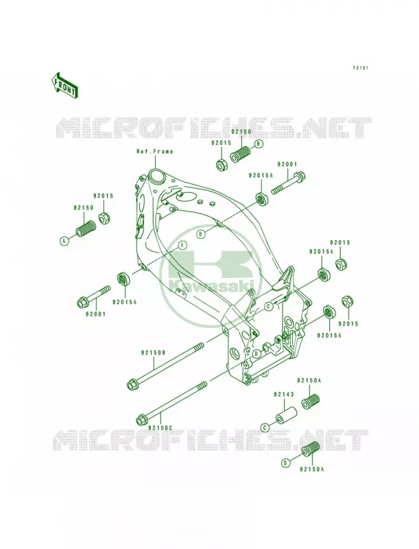 Frame Fittings Kawasaki MOTOS 750 1995 Ninja ZX-7  ZX750-L3