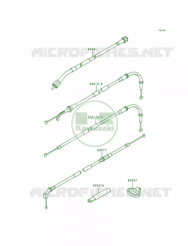 Cables Kawasaki MOTOS 900 1995 Ninja ZX-9R  ZX900-B2