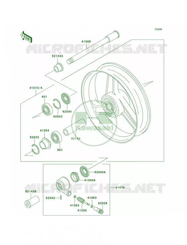 Front Wheel Kawasaki MOTOS 1100 1994 Ninja ZX-11  ZX1100-D2