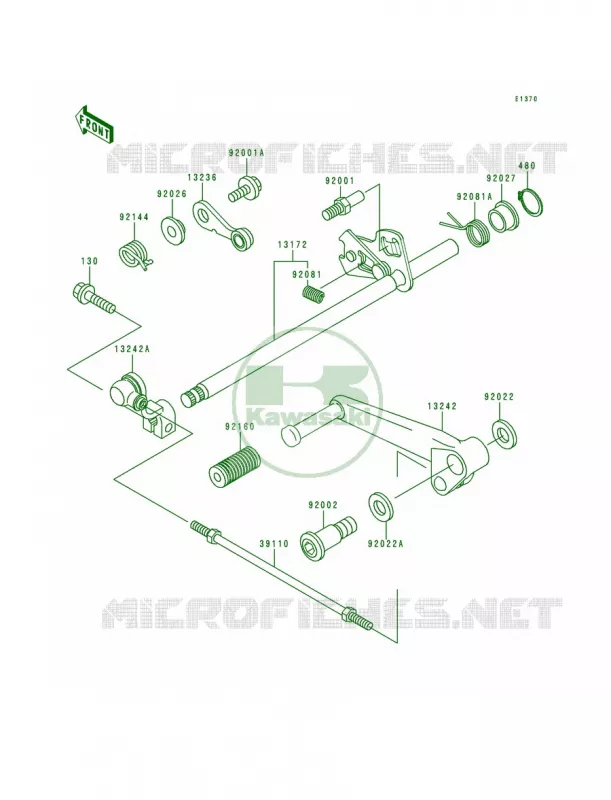 Gear Change Mechanism Kawasaki MOTOS 600 1994 Ninja ZX-6  ZX600-E2