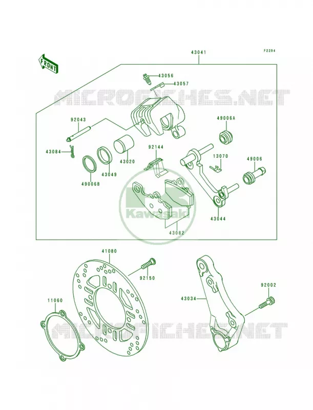 Rear Brake Kawasaki MOTOS 600 1994 Ninja ZX-6  ZX600-E2