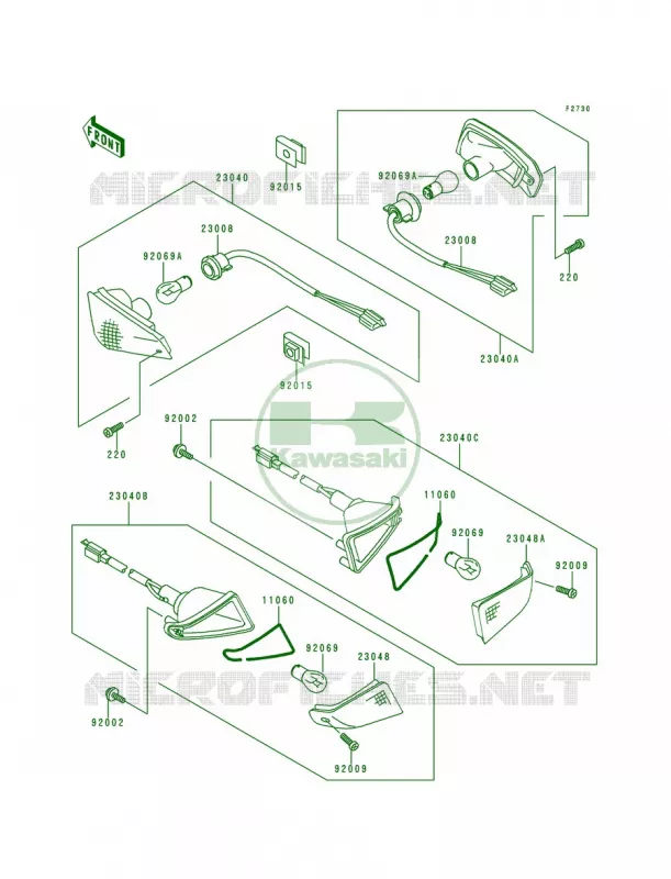 Turn Signals Kawasaki MOTOS 600 1994 Ninja ZX-6  ZX600-E2