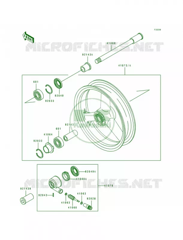Front Wheel Kawasaki MOTOS 750 1994 Ninja ZX-7  ZX750-L2