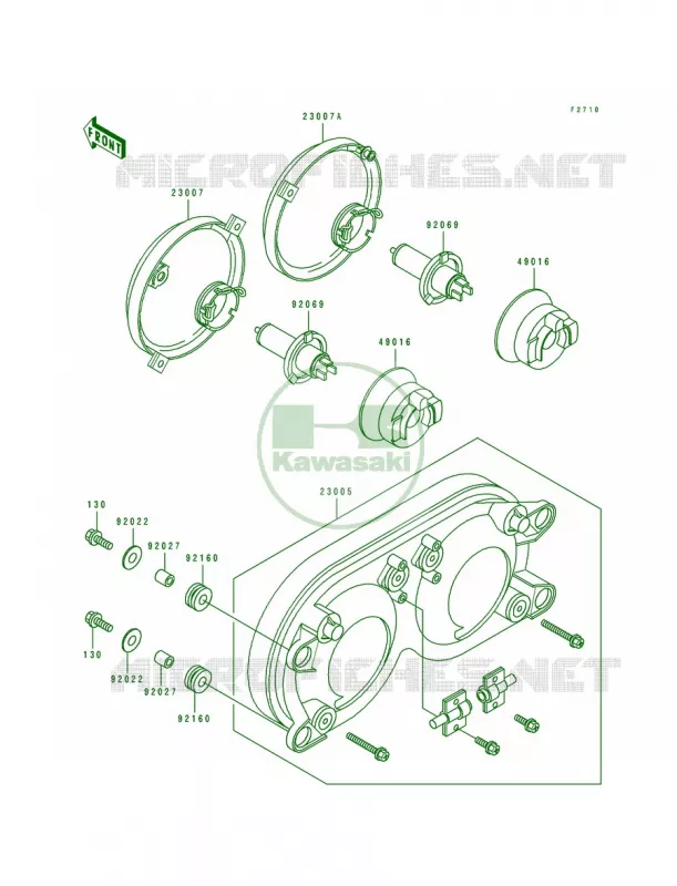 Headlights Kawasaki MOTOS 750 1994 Ninja ZX-7  ZX750-L2