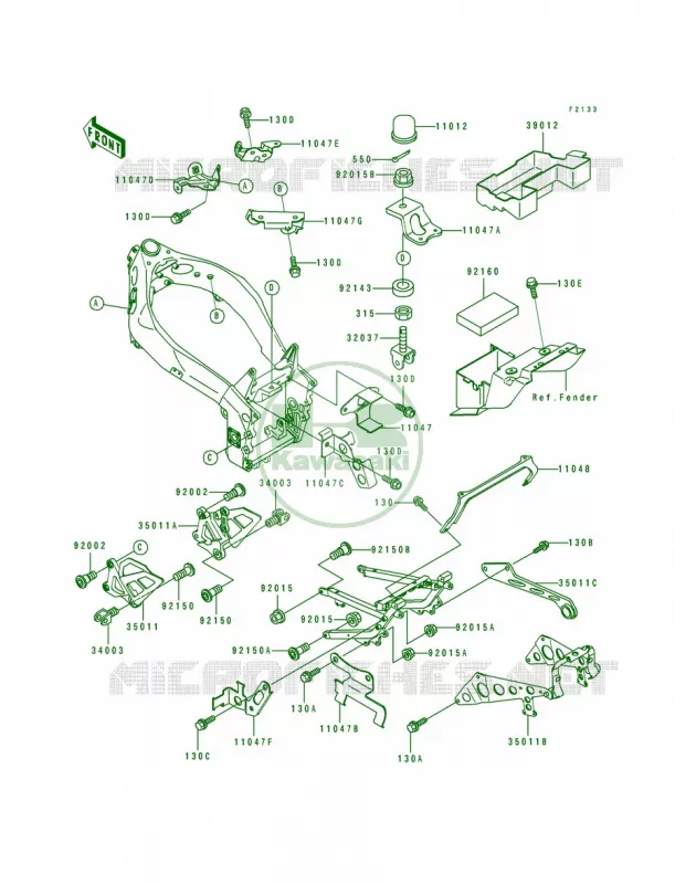 Electro Bracket Kawasaki MOTOS 750 1994 Ninja ZX-7R  ZX750-M2
