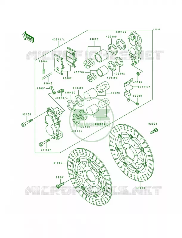 Front Brake Kawasaki MOTOS 750 1994 Ninja ZX-7R  ZX750-M2