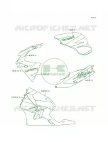 DecalsGreenWhiteVioletZX900 B2 pour Kawasaki Ninja ZX-9R 1994