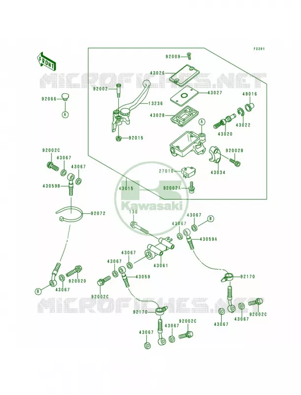 Front Master Cylinder Kawasaki MOTOS 900 1994 Ninja ZX-9R  ZX900-B1