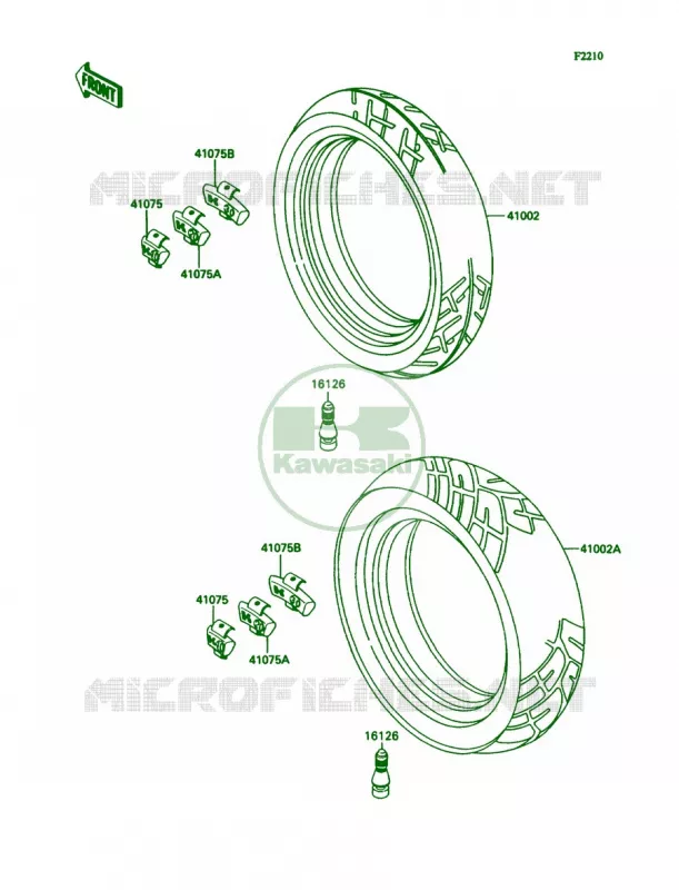Tire Kawasaki MOTOS 1100 1993 Ninja ZX-11  ZX1100-C4