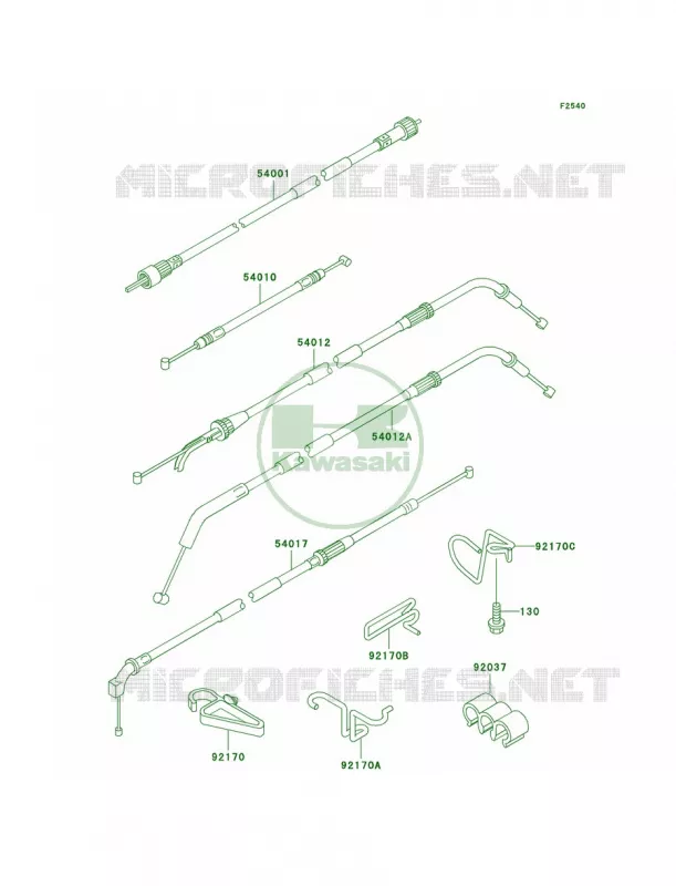 Cables Kawasaki MOTOS 1100 1993 Ninja ZX-11  ZX1100-D1