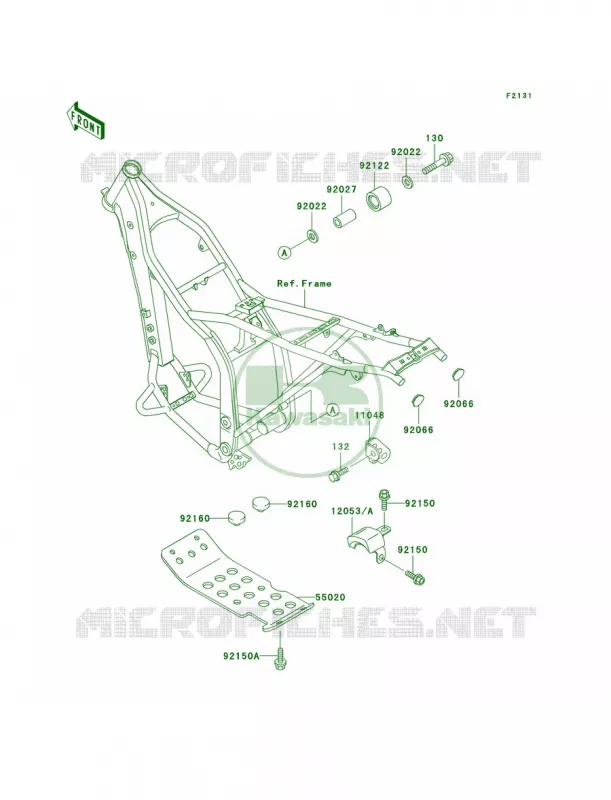 Frame Fittings Kawasaki MOTOS 300 2002 KLX300R  KLX300-A7