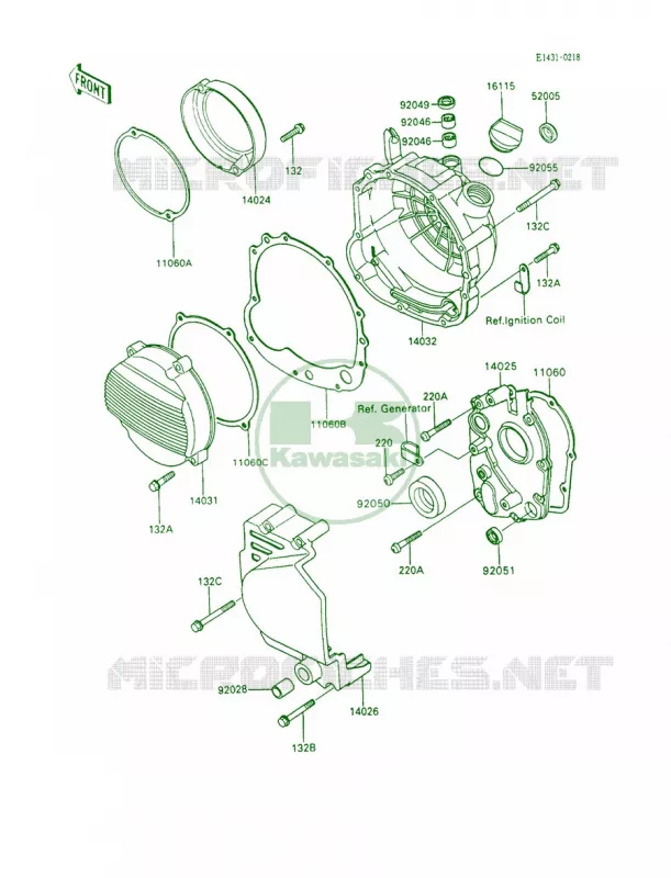 Engine Covers Kawasaki MOTOS 600 1993 Ninja 600R  ZX600-C6