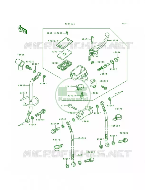 Front Master Cylinder Kawasaki MOTOS 600 1993 Ninja ZX-6  ZX600-D4