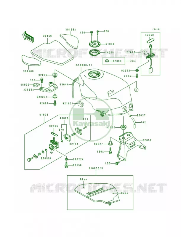Fuel TankZX600-D4 Kawasaki MOTOS 600 1993 Ninja ZX-6  ZX600-D4