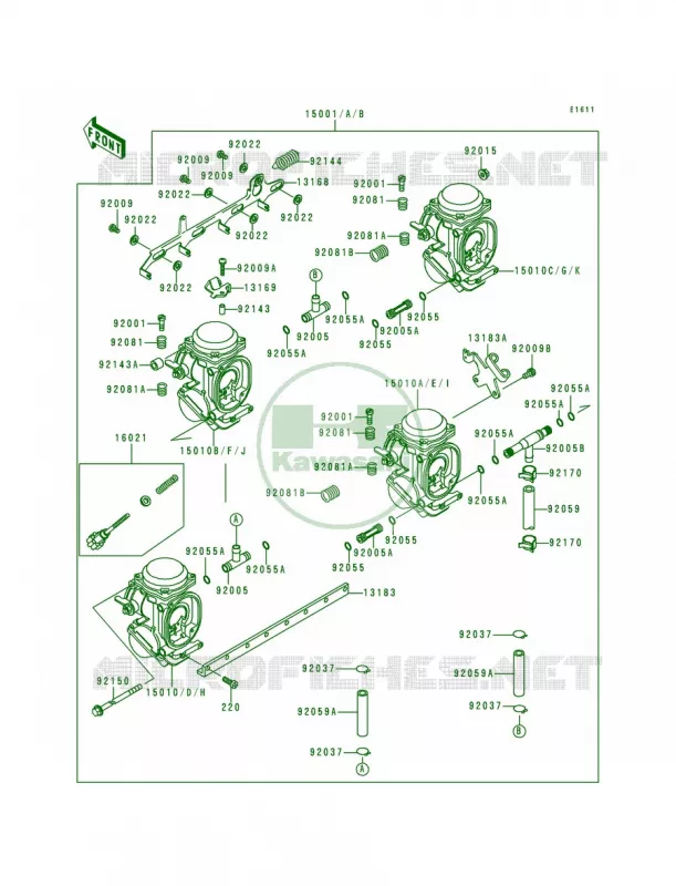 Carburetor Kawasaki MOTOS 600 1993 Ninja ZX-6  ZX600-E1