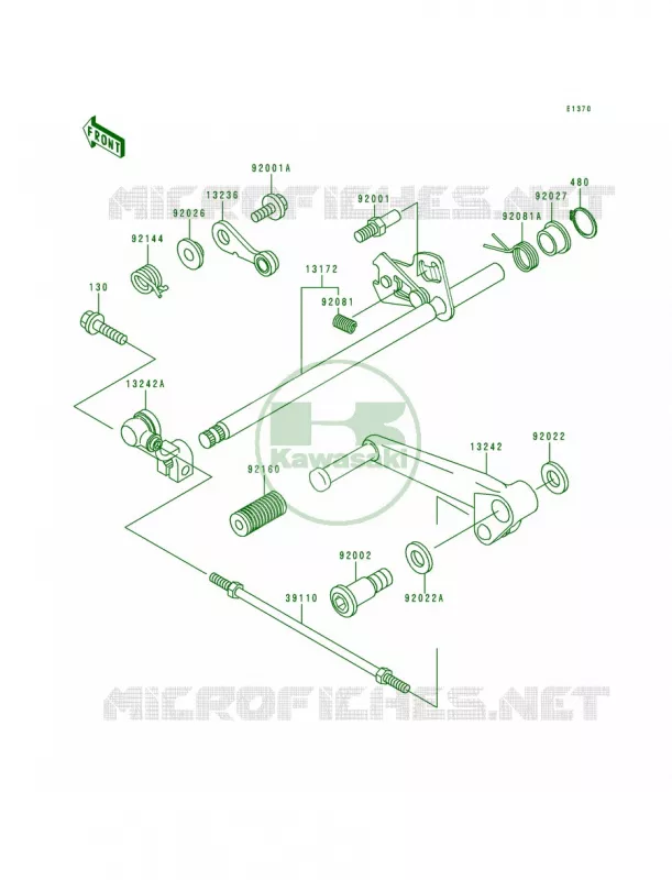Gear Change Mechanism Kawasaki MOTOS 600 1993 Ninja ZX-6  ZX600-E1
