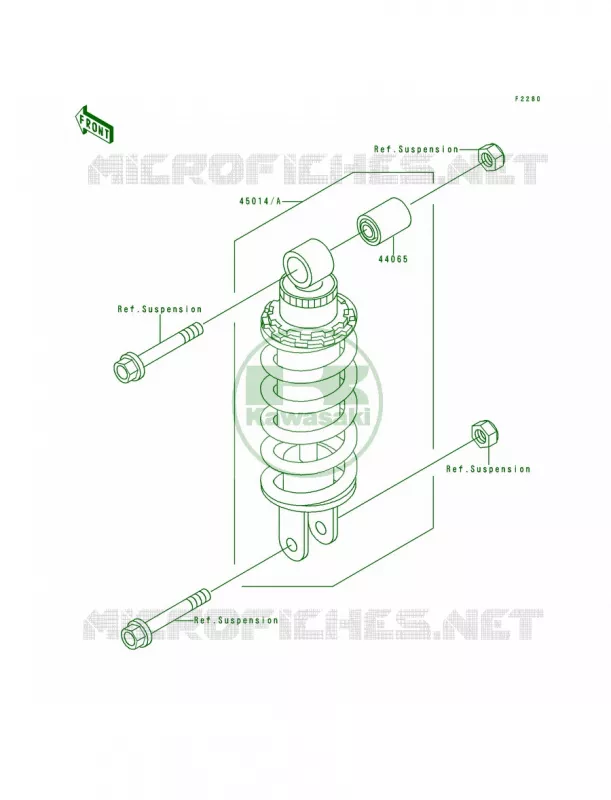 Shock Absorbers Kawasaki MOTOS 600 1993 Ninja ZX-6  ZX600-E1