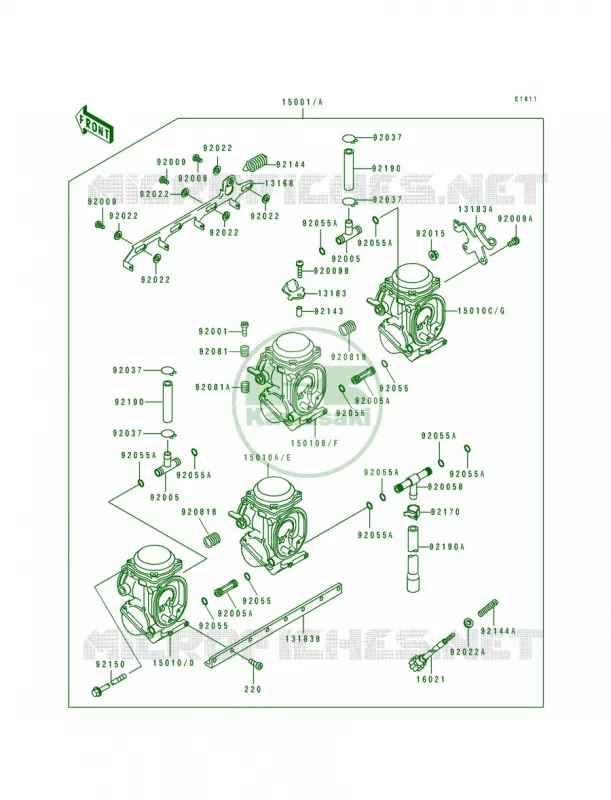 Carburetor Kawasaki MOTOS 750 1993 Ninja ZX-7  ZX750-L1