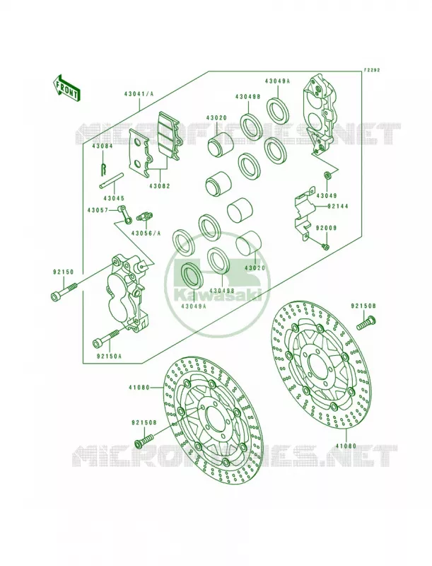Front Brake Kawasaki MOTOS 750 1993 Ninja ZX-7  ZX750-L1
