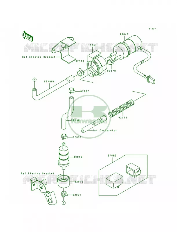 Fuel Pump Kawasaki MOTOS 750 1993 Ninja ZX-7  ZX750-L1