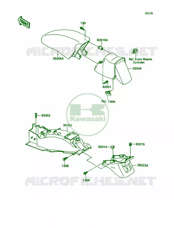 Fender Kawasaki MOTOS 1100 1992 Ninja ZX-11  ZX1100-C3