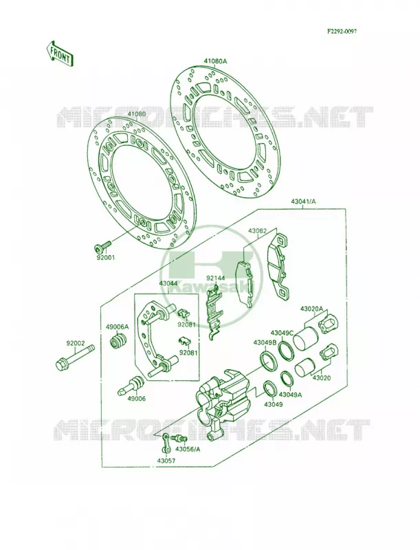 Front Brake Kawasaki MOTOS 600 1992 Ninja 600R  ZX600-C5