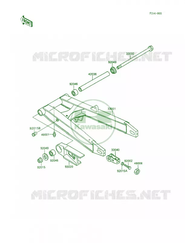 Swingarm Kawasaki MOTOS 600 1992 Ninja 600R  ZX600-C5