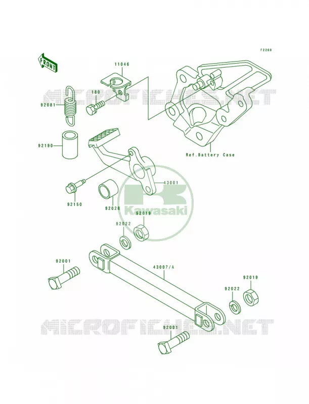 Brake Pedal Kawasaki MOTOS 600 1992 Ninja ZX-6  ZX600-D3