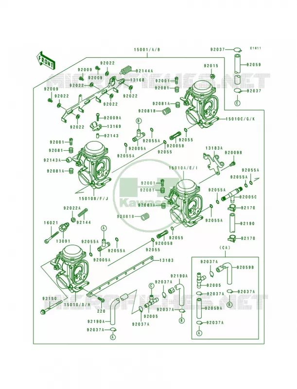 Carburetor Kawasaki MOTOS 600 1992 Ninja ZX-6  ZX600-D3