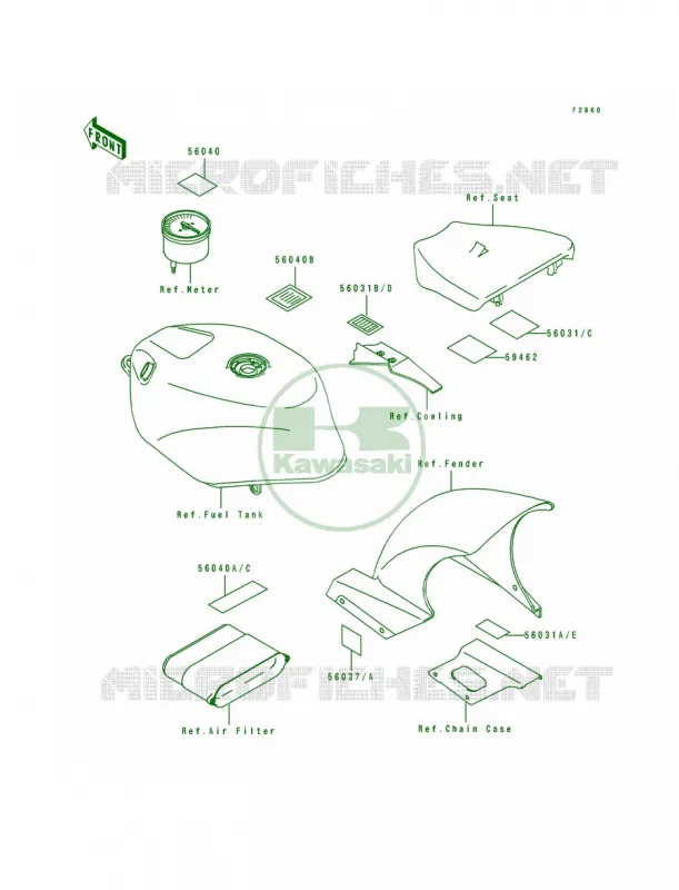 Label Kawasaki MOTOS 750 1992 Ninja ZX-7  ZX750-J2