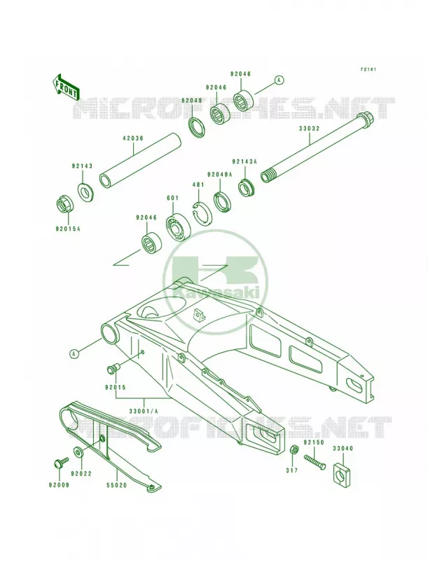 Swing Arm Kawasaki MOTOS 750 1992 Ninja ZX-7  ZX750-J2