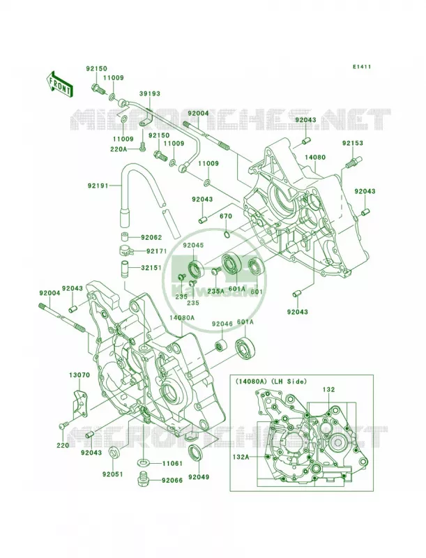 Crankcase Kawasaki MOTOS 110 2013 KLX110  KLX110CDF