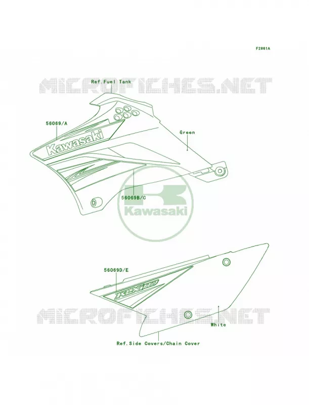 DecalsCBF Kawasaki MOTOS 110 2013 KLX110  KLX110CDF