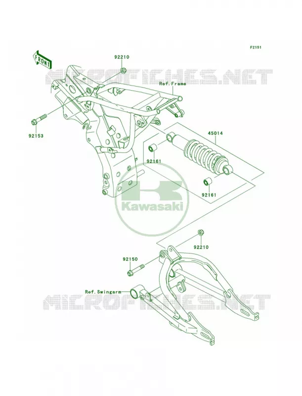 SuspensionShock Absorber Kawasaki MOTOS 110 2013 KLX110  KLX110CDF