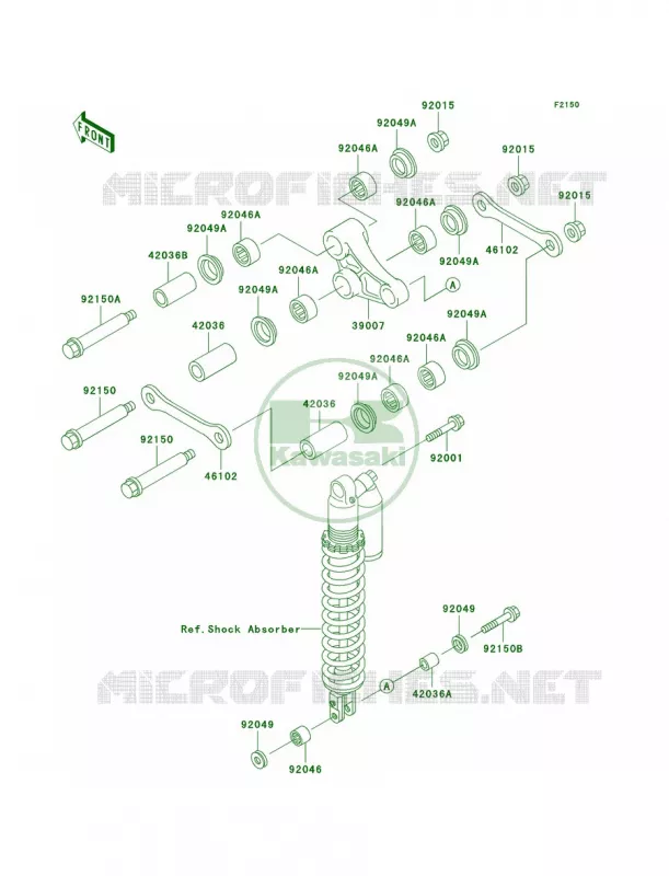 Rear Suspension Kawasaki MOTOS 200 2001 KDX200  KDX200-H7