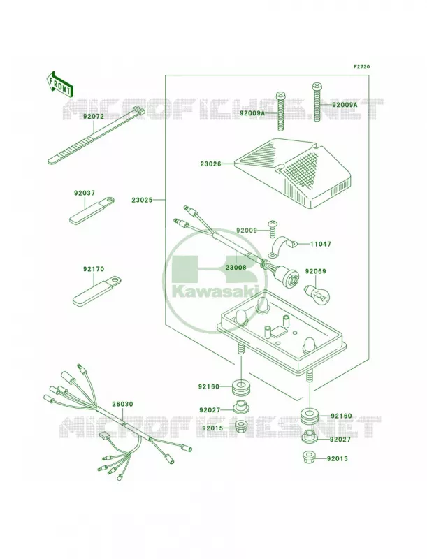 Taillights Kawasaki MOTOS 200 2001 KDX200  KDX200-H7