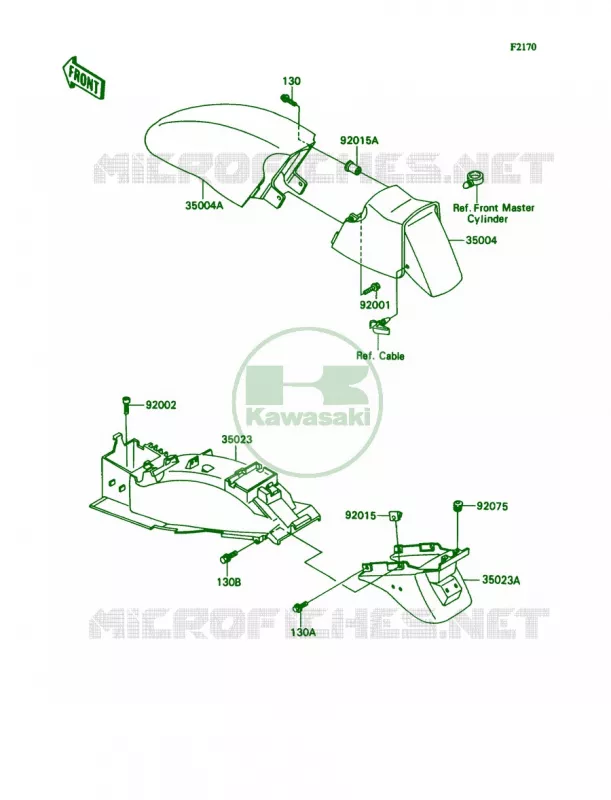 Fender Kawasaki MOTOS 1100 1991 Ninja ZX-11  ZX1100-C2