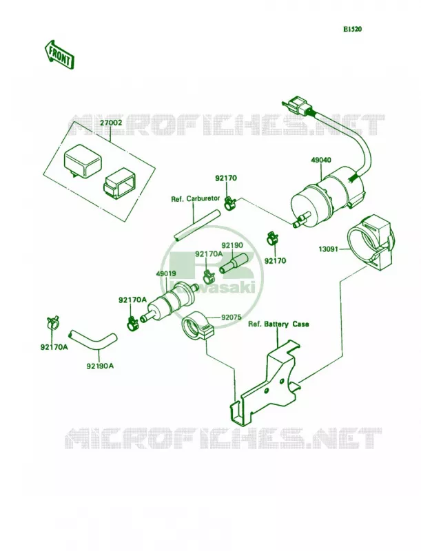 Fuel Pump Kawasaki MOTOS 1100 1991 Ninja ZX-11  ZX1100-C2